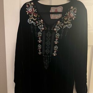 Johnny Was velvet tunic - xl